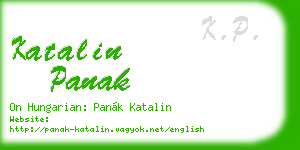 katalin panak business card