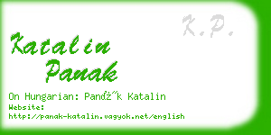 katalin panak business card